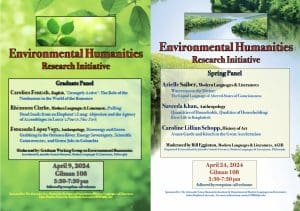 Environmental Humanities Research Initiative Spring Panels